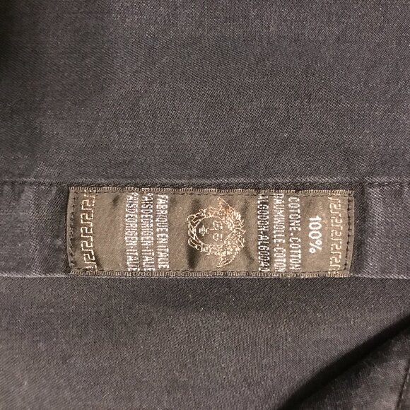 Shirt, long sleeve VERSACE. Black. - Picture 7 of 10